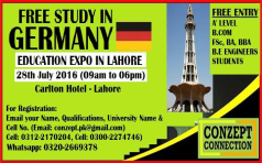 Education Expo in LAHORE for Free Study in Germany.